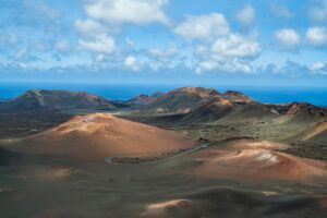 volcanoes in the timanfaya national park