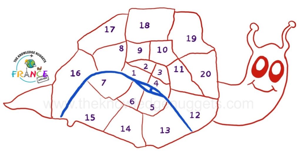 Paris arrondissements map_theknowledgenuggets.com